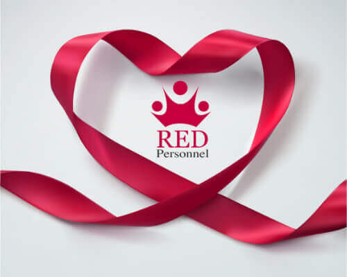 red heart bow 